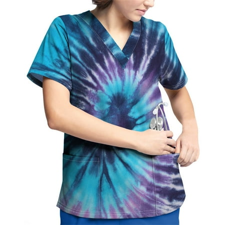Hanas Tops Plus Size Printed Scrub Working Uniform Tops For Women V-Neck Short Sleeve T-Shirts Workwear Tee With Pockets Sky Blue/XL
Hanas Tops Plus Size Printed Scrub Working Uniform Tops For Women V-Neck Short Sleeve T-Shirts Workwear Tee With Pockets Sky Blue/XL