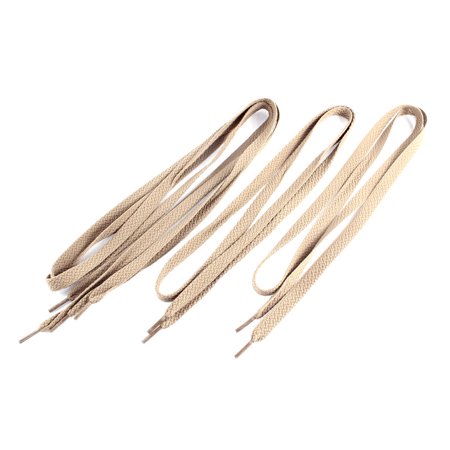 Women Men Sports Shoes Sneakers Flat Shoelace Beige 120cm Long 2 Pairs