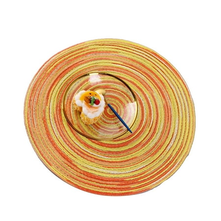4 Pcs Dining Table Placemats Anti-Slid Cotton Washable Woven Heat Resistant Table Mats For Indoor Outdoor Kitchen 36cm Yellow Satin Dye
4 Pcs Dining Table Placemats Anti-Slid Cotton Washable Woven Heat Resistant Table Mats For Indoor Outdoor Kitchen 36cm Yellow Satin Dye