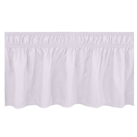 Wovilon Bed Skirt Wrap Around Elastic Ruffles Resistant With Adjustable Elastic Belt Euro-American Solid Color Bed Skirt Elastic Bed Skirt Double Bed