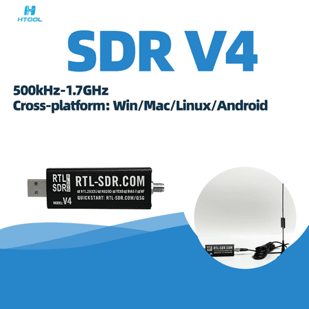 RTL-SDR V4 Software Defined Radio Receiver with HF Support, 1PPM TCXO, for Educational