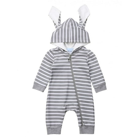 Baby Boys Girls Long Sleeve Striped Ear Hoodie Romper Jumpsuit Fall Winter 0-6M
Baby Boys Girls Long Sleeve Striped Ear Hoodie Romper Jumpsuit Fall Winter 0-6M