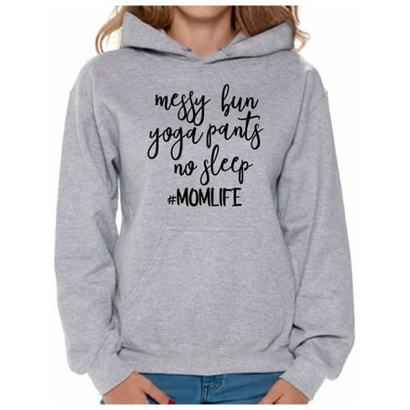 Awkward Styles Women s Messy Bun Yoga Pants No Sleep It s a Momlife Graphic Hoodie Tops Black
Awkward Styles Women s Messy Bun Yoga Pants No Sleep It s a Momlife Graphic Hoodie Tops Black