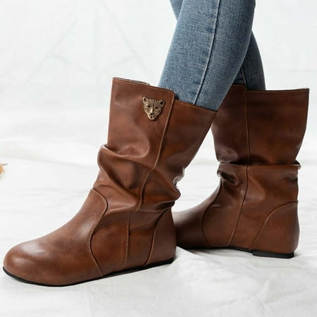 Tdoqot Womens Leather Shoes- Christmas Gifts Low-heeled Chunky Heel Casual Women s Mid Calf Boots Brown 41
Tdoqot Womens Leather Shoes- Christmas Gifts Low-heeled Chunky Heel Casual Women s Mid Calf Boots Brown 41