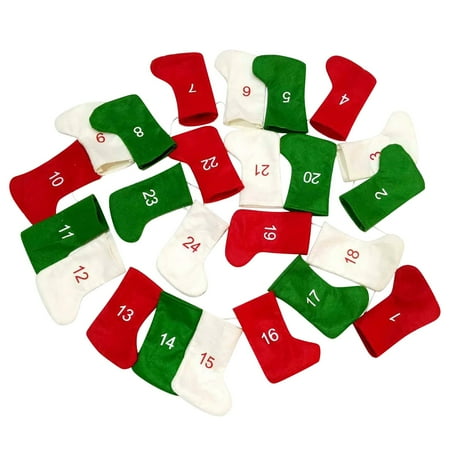 mnjin 24pcs socks christmas decorations diy christmas countdown wall calendar gift bag christmas gift pendant red
mnjin 24pcs socks christmas decorations diy christmas countdown wall calendar gift bag christmas gift pendant red