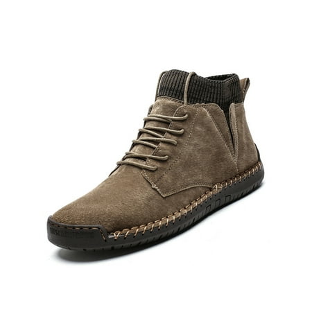 Woobling Mens Breathable Bootie Mid Top Ankle Boot Office Casual Elastic Leather Shoes Khaki 5.5
Woobling Mens Breathable Bootie Mid Top Ankle Boot Office Casual Elastic Leather Shoes Khaki 5.5