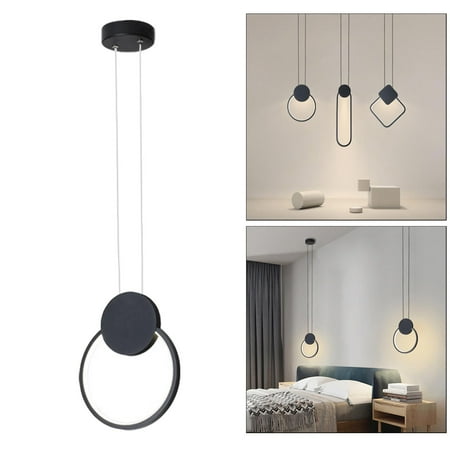 Pendant black Hanging Ceiling Lamp Chandelier Lighting for Kitchen Dining Room Round