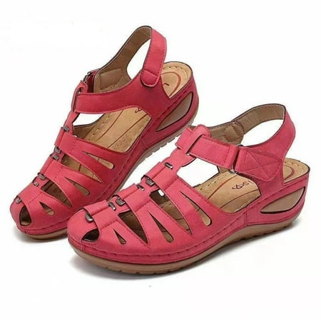 Cathalem Slipper Sandals Women Fuzzy Strap Roman Style Large Size Hook Loop Solid Comfort Wedge Sandals Sandal Red 8
Cathalem Slipper Sandals Women Fuzzy Strap Roman Style Large Size Hook Loop Solid Comfort Wedge Sandals Sandal Red 8