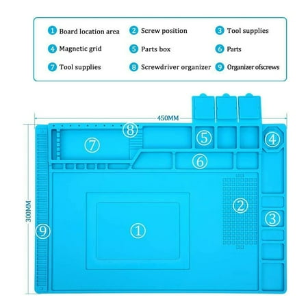 Heating Table Silicone Soldering Pad Magnetic Soldering Table Cover WorktablePad
Heating Table Silicone Soldering Pad Magnetic Soldering Table Cover WorktablePad