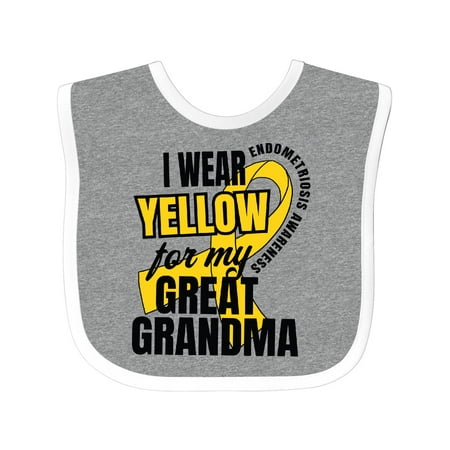 Inktastic I Wear Yellow for My Great Grandma Endometriosis Awareness Gift Baby Boy or Baby Girl Bib
Inktastic I Wear Yellow for My Great Grandma Endometriosis Awareness Gift Baby Boy or Baby Girl Bib