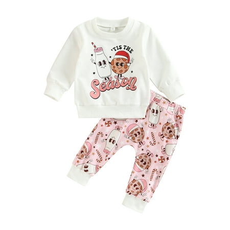 Canrulo Infant Baby Girl Christmas Outfit Long Sleeve Cookies Season Sweatshirt and Casual Pants Fall Winter Clothes White 18-24 Months
Canrulo Infant Baby Girl Christmas Outfit Long Sleeve Cookies Season Sweatshirt and Casual Pants Fall Winter Clothes White 18-24 Months