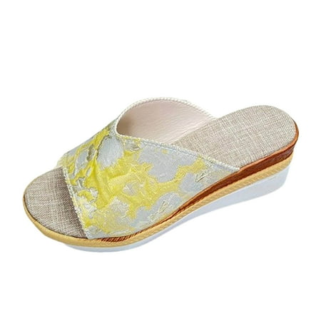 Fandiiiii Womens Bridesmaid Sandals Women s Wedge Sandals Open Toe Casual Sandals Embroidered Wedge High Heel Sandals
Fandiiiii Womens Bridesmaid Sandals Women s Wedge Sandals Open Toe Casual Sandals Embroidered Wedge High Heel Sandals