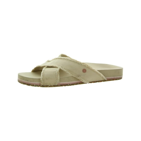 Vionic Beach Womens Panama Canvas Slip On Slide Sandals