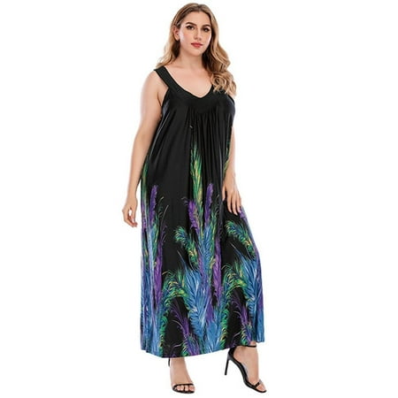 Clearance! Women Sleeveless Nightgown Loungewear Retro Feather Pattern Sleepwear Full Length Sleep Dress V-neck Nightdress
Clearance! Women Sleeveless Nightgown Loungewear Retro Feather Pattern Sleepwear Full Length Sleep Dress V-neck Nightdress