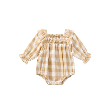 Bagilaanoe Newborn Baby Girl Oversized Rompers Plaid Print Long Sleeve Ruffle Bodysuit 6M 12M 18M 24M Infant One Piece Jumpsuit
Bagilaanoe Newborn Baby Girl Oversized Rompers Plaid Print Long Sleeve Ruffle Bodysuit 6M 12M 18M 24M Infant One Piece Jumpsuit