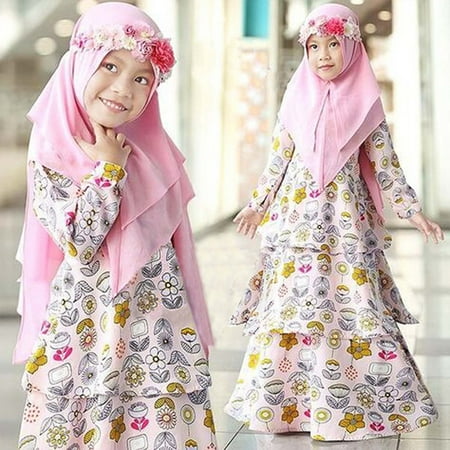 Tejiojio Girls and Toddlers Soft Cotton Clearance Girls Long Sleeve Floral Round Neck Dress Turban Two Piece Muslim Children s Clothing
Tejiojio Girls and Toddlers Soft Cotton Clearance Girls Long Sleeve Floral Round Neck Dress Turban Two Piece Muslim Children s Clothing