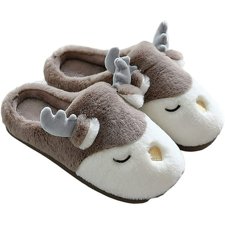 CoCopeaunts Women s Cute Elk Slippers Soft Plush Home Slippers Memory Foam Non-Slip Cotton Slipper Warm Indoor Outdoor Slipper
CoCopeaunts Women s Cute Elk Slippers Soft Plush Home Slippers Memory Foam Non-Slip Cotton Slipper Warm Indoor Outdoor Slipper