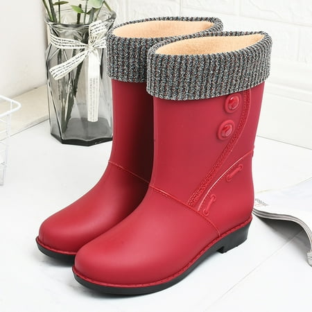 Mid Calf Rain Boots Women S Warm Winter Anti-Slip Snow Boots Going Out Pvc Rubber Shoes Garden Shoes
Mid Calf Rain Boots Women S Warm Winter Anti-Slip Snow Boots Going Out Pvc Rubber Shoes Garden Shoes