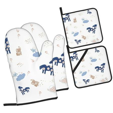Lovely Dream Horse Oven Mitts and Pot Holders Sets Baking Sets for Kitchen BBQ Gloves Heat Resistant Cooking Cuteness Cartoons Hearts 4 Pieces
Lovely Dream Horse Oven Mitts and Pot Holders Sets Baking Sets for Kitchen BBQ Gloves Heat Resistant Cooking Cuteness Cartoons Hearts 4 Pieces