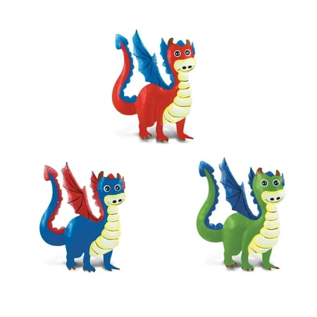 Puzzled Dragon Bobble Metal Magnets (Set of 3)