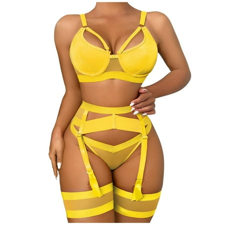 KUNPENG Women s Garter Lingerie Sexy Lace Lingerie Sheer Matching 4-Piece Lingerie Sexy Underwire Gathering ndle Split Sexy Lingerie Valentine s Nightgown Pajamas Yellow / M
KUNPENG Women s Garter Lingerie Sexy Lace Lingerie Sheer Matching 4-Piece Lingerie Sexy Underwire Gathering ndle Split Sexy Lingerie Valentine s Nightgown Pajamas Yellow / M