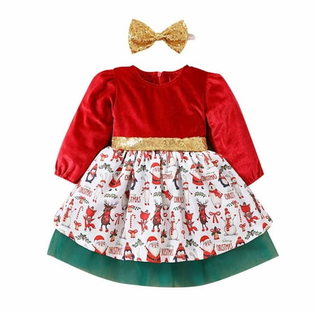 Utoimkio Christmas Dress for Girls Clearance Long Sleeve Princess Dresses for Girls Christmas Autumn Winter Baby Girl Bow Knot Long Sleeve Santa Claus Printing Dress Headband Skirt
Utoimkio Christmas Dress for Girls Clearance Long Sleeve Princess Dresses for Girls Christmas Autumn Winter Baby Girl Bow Knot Long Sleeve Santa Claus Printing Dress Headband Skirt