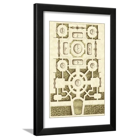 Small Garden Maze III Framed Print Wall Art By Jacques-francois Blondel