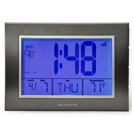 Acurite Atomic Alarm Clock With Time \/ Date \/ Temperature 13131 - Digital - Atomic (75065a2)