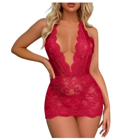 BIZIZA Chemise for Women Babydoll Sexy Lingerie Lace Outfits Nightdress Deep V Neck Deep Red M
BIZIZA Chemise for Women Babydoll Sexy Lingerie Lace Outfits Nightdress Deep V Neck Deep Red M