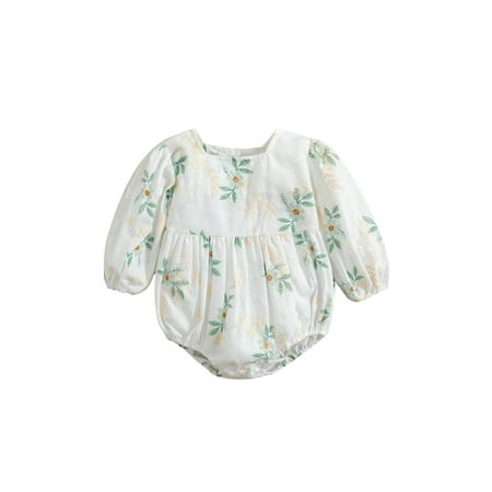 Binpure Baby Girls Spring Autumn Romper Long Sleeve Round Neck Floral Print Casual Romper
Binpure Baby Girls Spring Autumn Romper Long Sleeve Round Neck Floral Print Casual Romper