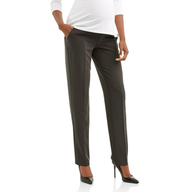 Maternity Oh! Mamma Straight Leg Career Pant with Full Panel (Available in Plus Sizes)