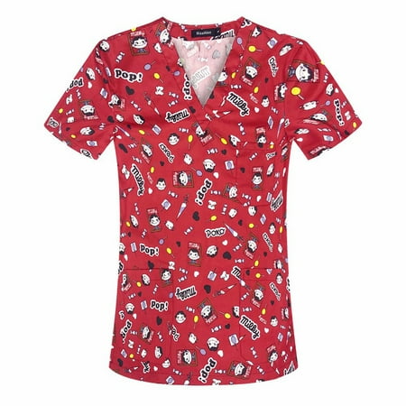 Sksloeg Scrubs Tops For Women Comfortable Easy Fit Lightweight Durable Soft Stretch Flower Printed V-Neck Scrub Top 3 Pockets sides pockets and Chest Pocket Tuck in Top Red M
Sksloeg Scrubs Tops For Women Comfortable Easy Fit Lightweight Durable Soft Stretch Flower Printed V-Neck Scrub Top 3 Pockets sides pockets and Chest Pocket Tuck in Top Red M