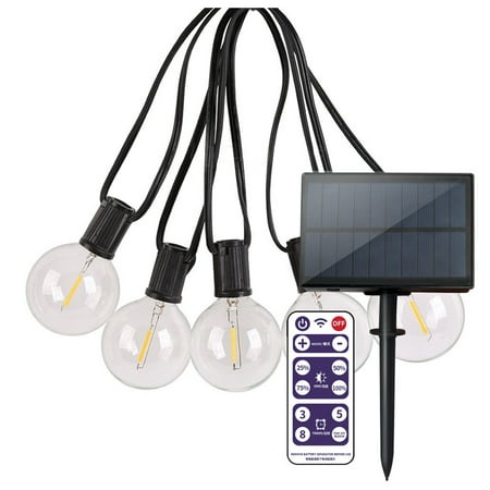 G40 Solar String Lights with Remote Control Outdoor Waterproof LED Globe Shatterproof Bulb for Patio Party 9.5M 25 Bulbs
G40 Solar String Lights with Remote Control Outdoor Waterproof LED Globe Shatterproof Bulb for Patio Party 9.5M 25 Bulbs