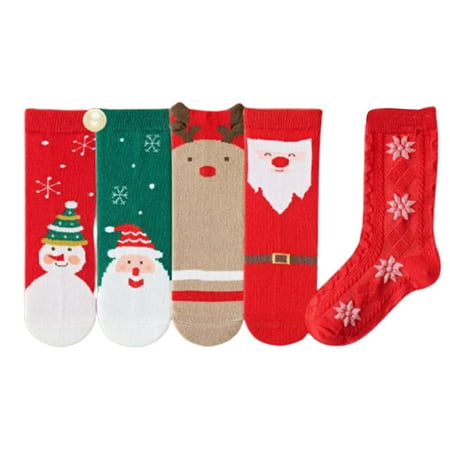 5 Pairs Kids Christmas Crew Socks Cartoon Santa Snowman Children Holiday Hosiery
5 Pairs Kids Christmas Crew Socks Cartoon Santa Snowman Children Holiday Hosiery