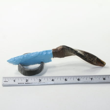 Goat Horn Handle Opaque Glass Blade Ornamental Knife #2129 Mountain Man Knife 
Goat Horn Handle Opaque Glass Blade Ornamental Knife #2129 Mountain Man Knife