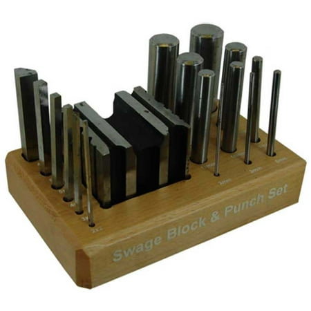 18 pc Jeweler Swage Dapping / Doming Block / Punch Metal Forming
