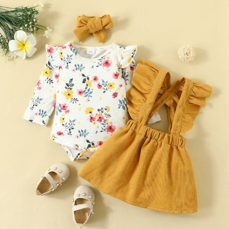 Polyester Toddler Kids Girls Floral Long Sleeves Romper Skirt Hairband 3Pcs Set Cloths
Polyester Toddler Kids Girls Floral Long Sleeves Romper Skirt Hairband 3Pcs Set Cloths