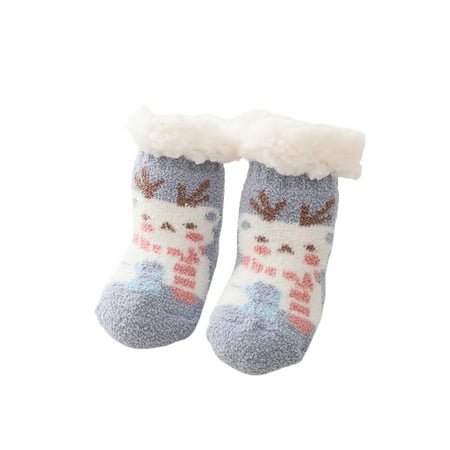 Seyurigaoka Lovely Baby Non-Skid Slipper Socks Winter Warm Fleece Lined Home Socks with Grips
Seyurigaoka Lovely Baby Non-Skid Slipper Socks Winter Warm Fleece Lined Home Socks with Grips