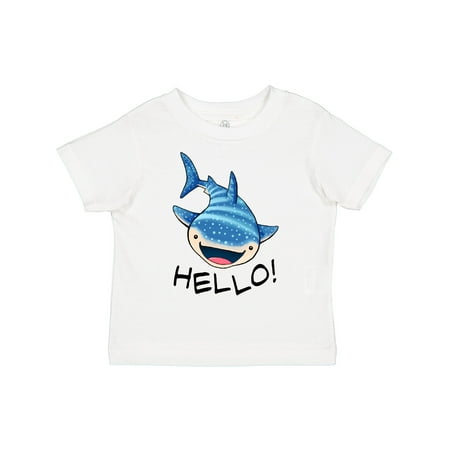 Inktastic Cute Whale Shark Says Hello Gift Toddler Boy or Toddler Girl T-Shirt