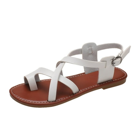 ZHAGHMIN Fashion Summer Women Sandals Solid Color Pu Leather Cover Toe Buckle Flat Sandals Non-Slip Casual Buckle Soft Clip Toe Sandals White Size8.5
ZHAGHMIN Fashion Summer Women Sandals Solid Color Pu Leather Cover Toe Buckle Flat Sandals Non-Slip Casual Buckle Soft Clip Toe Sandals White Size8.5