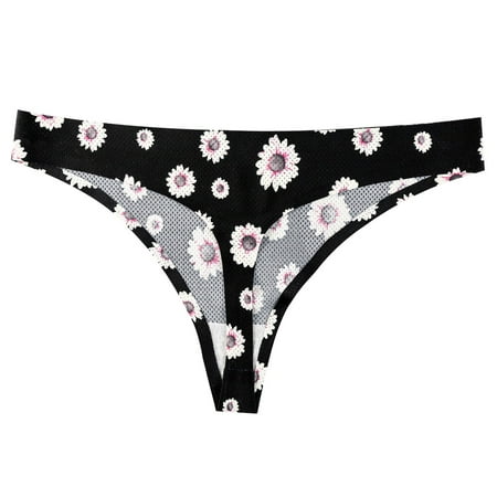 TAIAOJING Women Thong Underwear Lingerie Pieces Print Panties Low-Waist 1 Ladies Underwear 3 Pack
TAIAOJING Women Thong Underwear Lingerie Pieces Print Panties Low-Waist 1 Ladies Underwear 3 Pack
