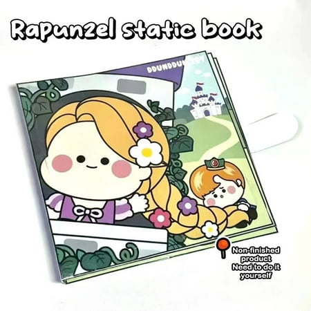 DIY Anime Quiet Book Cinnamoroll Doraemon Melody House Homemade Book StickerGame