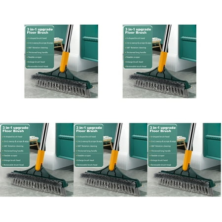 FRCOLOR 5pcs Floor Brush 3-in-1 Adjustable V-Shaped Cleaning Brush with Long Handle Crevice Cleaning Brush for Bathroom Kitchen (Yellow Green)
FRCOLOR 5pcs Floor Brush 3-in-1 Adjustable V-Shaped Cleaning Brush with Long Handle Crevice Cleaning Brush for Bathroom Kitchen (Yellow Green)