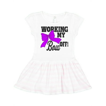 Inktastic Cheerleading Working My Bow Off Gift Toddler Girl Dress