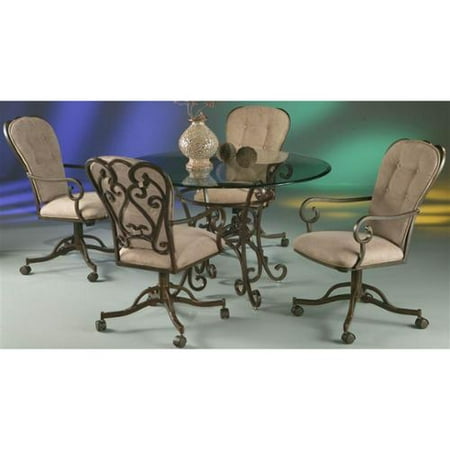 5 Pc Round Dining Table & Chairs Set - Magnolia