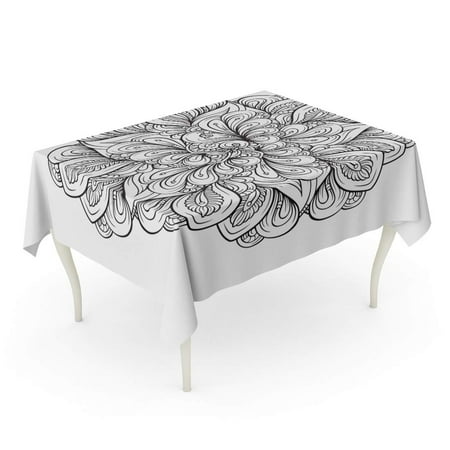 KDAGR Floral Black and White Ethnic Mandala Pattern Ornate Abstract Adult Anti Stress Tablecloth Table Desk Cover Home Party Decor 52x70 inch
KDAGR Floral Black and White Ethnic Mandala Pattern Ornate Abstract Adult Anti Stress Tablecloth Table Desk Cover Home Party Decor 52x70 inch