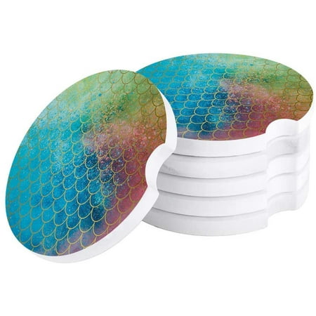 KXMDXA Colorful Mermaid Fish Scales Geometric Art Set of 4 Car Coaster for Drinks Absorbent Ceramic Stone Coasters Cup Mat with Cork Base for Home Kitchen Room Coffee Table Bar Decor
KXMDXA Colorful Mermaid Fish Scales Geometric Art Set of 4 Car Coaster for Drinks Absorbent Ceramic Stone Coasters Cup Mat with Cork Base for Home Kitchen Room Coffee Table Bar Decor