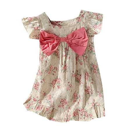 TAIAOJING Baby Girl Dress Summer Style Floral Dress Bow Flying Sleeve A Swing Casual Out Cute Sundress 18-24 Months
TAIAOJING Baby Girl Dress Summer Style Floral Dress Bow Flying Sleeve A Swing Casual Out Cute Sundress 18-24 Months