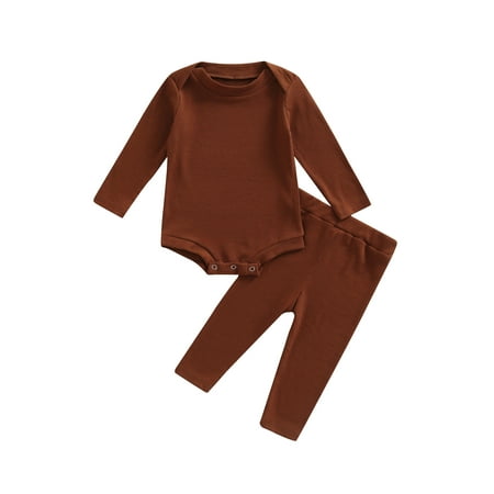 Binpure 2 Pcs Newborn Ribbed Pants Set Toddler Solid Color Long Sleeve Round Neck Bodysuit + Trousers
Binpure 2 Pcs Newborn Ribbed Pants Set Toddler Solid Color Long Sleeve Round Neck Bodysuit + Trousers
