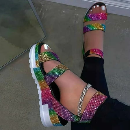 BRISEZZS Women s Flat Sandals- Casual Open Toe Summer Sandals #943 Multicolor
BRISEZZS Women s Flat Sandals- Casual Open Toe Summer Sandals #943 Multicolor